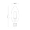 A technical drawing of a light bulb with dimensions. Produktbild-Vorschau