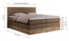 MKS MEBLE King Boxspringbett 200x200 mit Bettkasten Eiche, Produktbild-Vorschau 6