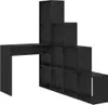 Biurko Narożne Z Półką Czarny Dąb 101,5 X 149,5 X 149,5 Cm Podgląd zdjęcia produktu 2