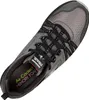 A top-down view of a single gray and black athletic shoe. Voir les images du produit