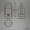 Technical drawing of a lamp with dimensions indicated. Anteprima dell’immagine prodotto