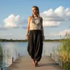 Haremshose Pluderhose Pumphose Aladinhose aus Baumwolle - Produktbild-Vorschau 5