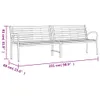 Banc de jardin double noir 231 cm acier et WPC Voir les images du produit 8