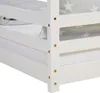Homestyle4u detská posteľ biela 90x200cm dom posteľ ochrana Náhľad obrázku produktu 17