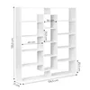 ModernHome WYJ-400 Knihovna 135,5 x 126 x 20 cm, 14 polic, Náhled obrázku produktu 7