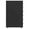 vidaXL Armoire de classement à roulettes noire 28x41x69 cm Voir les images du produit 2