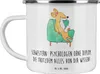 Mr. & Mrs. Panda Emaille Tasse Schwestern Psychologen - Produktbild-Vorschau 1