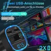 Auto Bluetooth FM Transmitter, Blaue Umgebende Leuchte Produktbild-Vorschau 5