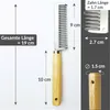 Mähnenkamm für Pferd Esel aus Metall mit stabilem Holzgriff Produktbild-Vorschau 3