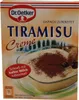 A box of Dr. Oetker Tiramisu Creme mix, showing a prepared dessert. Voir les images du produit