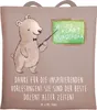 Mr. & Mrs. Panda Einkaufstasche Bester Dozent - Braun Produktbild-Vorschau 1
