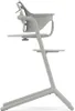 A side view of a gray high chair against a white background. Podgląd zdjęcia produktu