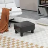 HOMCOM Fußhocker Sitzhocker, Rechteckiger Ottoman, Produktbild-Vorschau 2