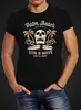 Herren T-Shirt Surf-Motiv Totenkopf Palm Beach Neverless® Produktbild-Vorschau 3