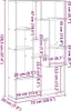 vidaXL Bücherregal Grau Sonoma 72x20x120,5 cm Holzwerkstoff Produktbild-Vorschau 7
