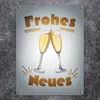 Sektgläser Prost Frohes Neues Metallschild in 15x20 cm Produktbild-Vorschau 2