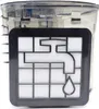 A close-up view of a vacuum cleaner dustbin filter with a graphic overlay. Produktbild-Vorschau