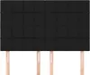 vidaXL Kopfteil Schwarz 144x5x118/128 cm Stoff Produktbild-Vorschau 3