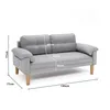 Bealife Sofa 2-Sitzer Grau | Mit Seitentaschen | Produktbild-Vorschau 7