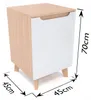 Waschbeckenunterschrank Weiß/Eiche 45 x 45 x 70 cm Produktbild-Vorschau 5