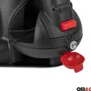 Close-up of a black ski/snowboard rack with a red push button and a red cap. Produktbild-Vorschau