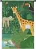 MuchoWow® Wandteppich Wandbehang Dschungel - Giraffe - Produktbild-Vorschau 1