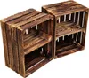 Holzkisten 2er Set mit Regalboden Kurz 50 x 40 x 30cm Produktbild-Vorschau 1