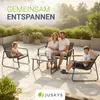 Juskys Gartenmöbelset Genua 4-tlg., Metall & Textil, mit Produktbild-Vorschau 7