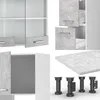 Küchenzeile Vicco R-Line Beton/Weiß 350 cm mit Hochschrank, Produktbild-Vorschau 6