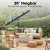 Mica Decorations Parasol Bloem - 220x220x238 cm - Polyester Voir les images du produit 11
