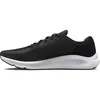 A side view of a black and white running shoe against a white background. Produktbild-Vorschau