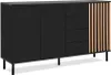 Sideboard Monza | mit 3D-Lamellen | Artisan Oak / schwarz Produktbild-Vorschau 2
