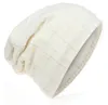 Strick Beanie Gitter Muster Weiss L Produktbild-Vorschau 1