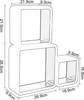Happyment Würfel-Wandregal-Set - 3x schwebendes Wandregal - Produktbild-Vorschau 3