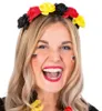 Haarschmuck Blumiger Haarreif Fan Schwarz-​Rot-Gold Produktbild-Vorschau 1