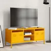 vidaXL TV skříňka hořčicově žlutá 101,5x39x43,5 cm Ocel Náhled obrázku produktu 3