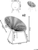 BELIANI Gartenstuhl 2er Set Weiß Polyrattan Spaghetti-Optik Produktbild-Vorschau 3