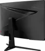 The back of a black computer monitor on a white background. Produktbild-Vorschau