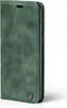A green flip case for a phone is shown against a white background. Produktbild-Vorschau