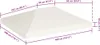 vidaXL Pavillondach 310 g/m² 4x3 m Cremeweiß Produktbild-Vorschau 7