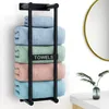 Portasciugamani da parete per bagno, nero, 56 cm, in Anteprima dell’immagine prodotto 1