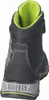 A rear view of a black boot with green accents. Produktbild-Vorschau