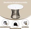 Sweiko wit met metalen poten (1 stuk), keukentafel, stevig Productafbeelding-voorbeeld 17