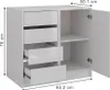 Kommode Vicco Sherry Weiß/Weiß Hochglanz 80.2 x 76 cm 2 Produktbild-Vorschau 2