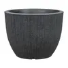 A dark gray textured planter pot on a white background. Podgląd zdjęcia produktu