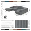 Wohnlandschaft Cordo U-Form XXL 345 cm Schlaffunktion 2 Produktbild-Vorschau 7