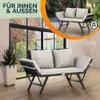 CASARIA® Polyrattan Gartenbank mit Liegefunktion Auflage Produktbild-Vorschau 5