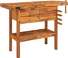 vidaXL Werkbank mit Schubladen Schraubstöcken 124x52x83 cm Produktbild-Vorschau 3