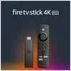 A Fire TV Stick 4K Max and its remote are displayed against a gradient background. Produktbild-Vorschau