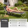 tectake® Hliníkové lehátko Lorella s polstrováním, skládací Náhled obrázku produktu 9